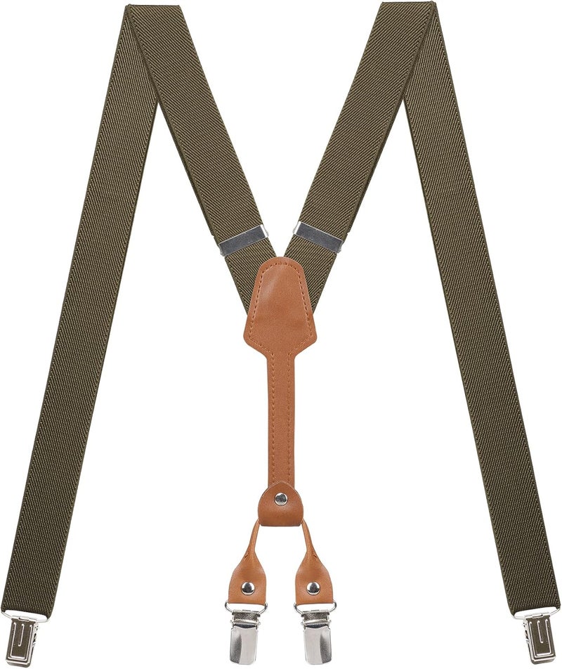 Action Ward Store Women's Suspenders - 1" Width - Y Back 4 Clip Skinny Ladies Suspenders - Image 1